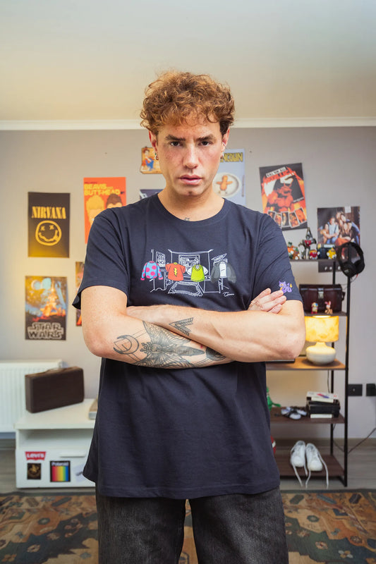 Polera Hombre Nickelodeon family - Doug Azul