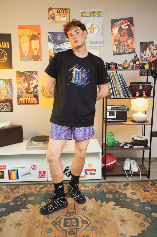 Polera Rewind Hombre - Blockbuster Negra