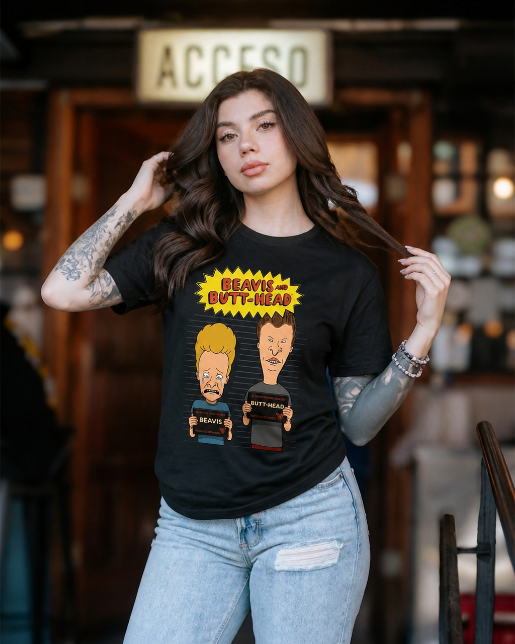 Polera MTV Mujer Beavis and Butt Head