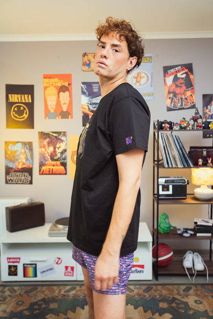 Polera Rewind Hombre - Blockbuster Negra