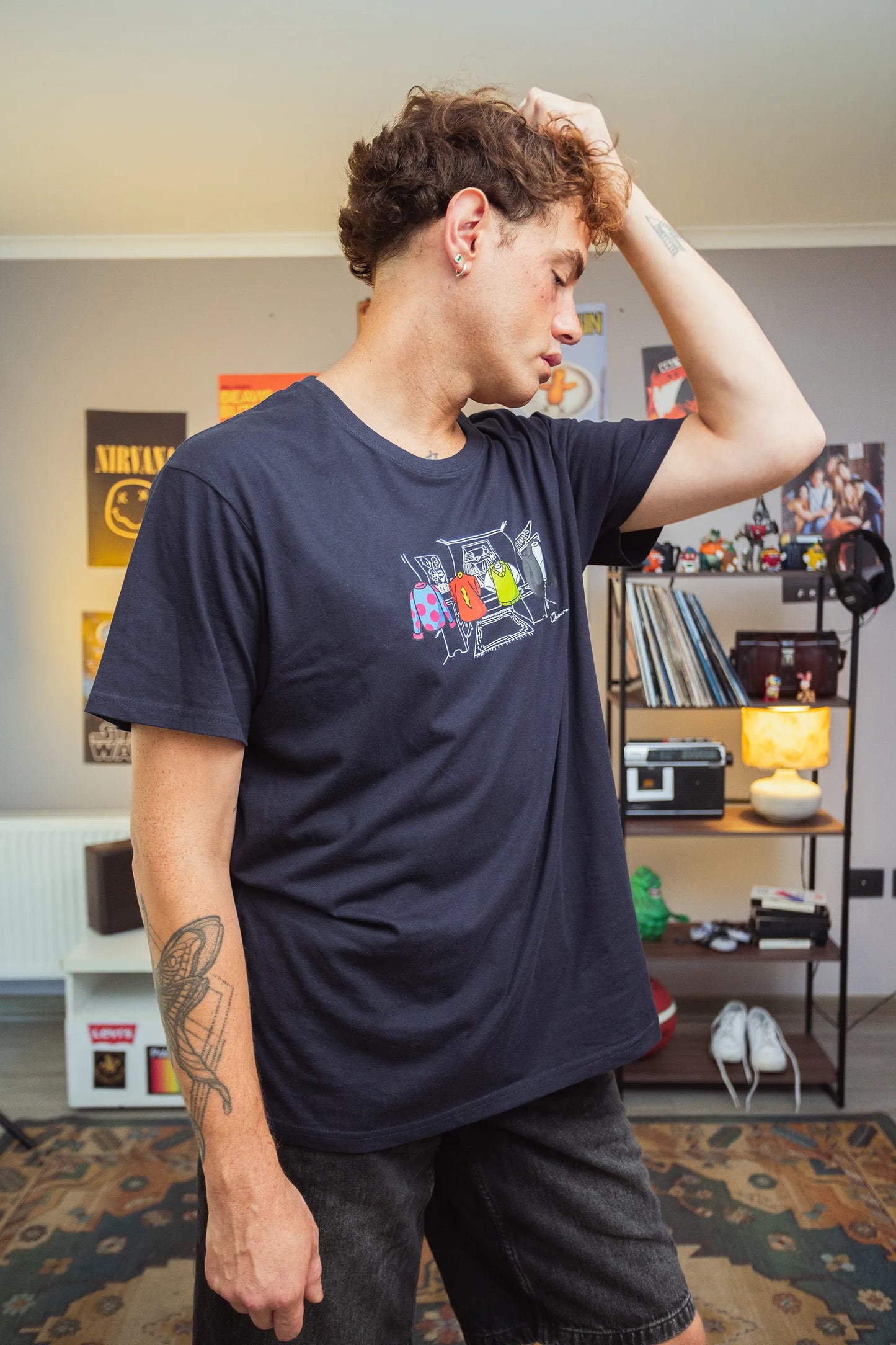 Polera Hombre Nickelodeon family - Doug Azul