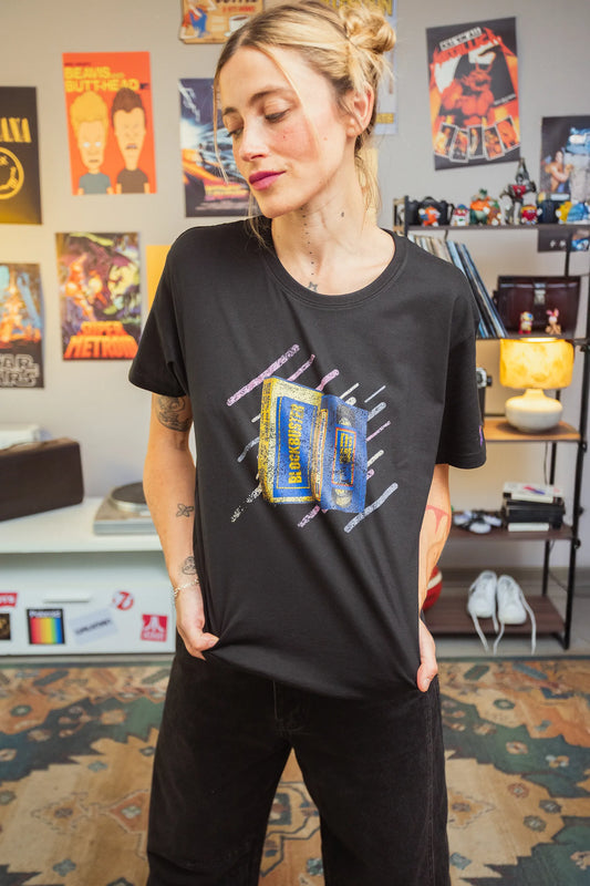 Polera Rewind Mujer - Blockbuster Negra
