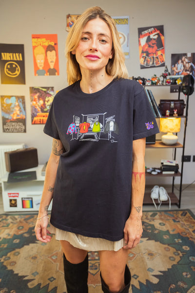 Polera Mujer Nickelodeon family - Doug Azul