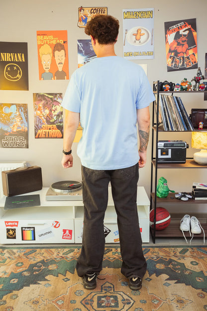 Polera Rewind Hombre - Blockbuster Celeste