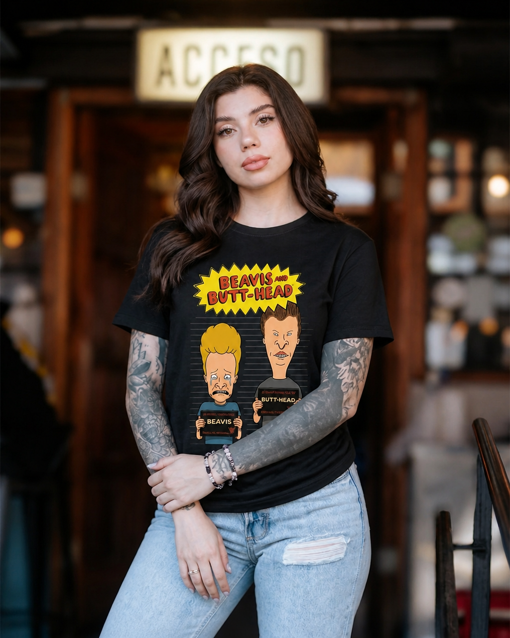Polera MTV Mujer Beavis and Butt Head