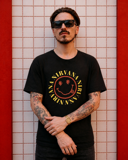 Polera MTV Hombre Nirvana black