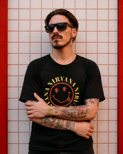 Polera MTV Hombre Nirvana black