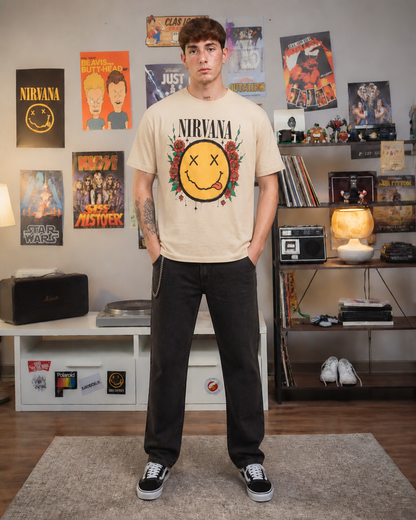 Polera MTV Hombre Nirvana floral