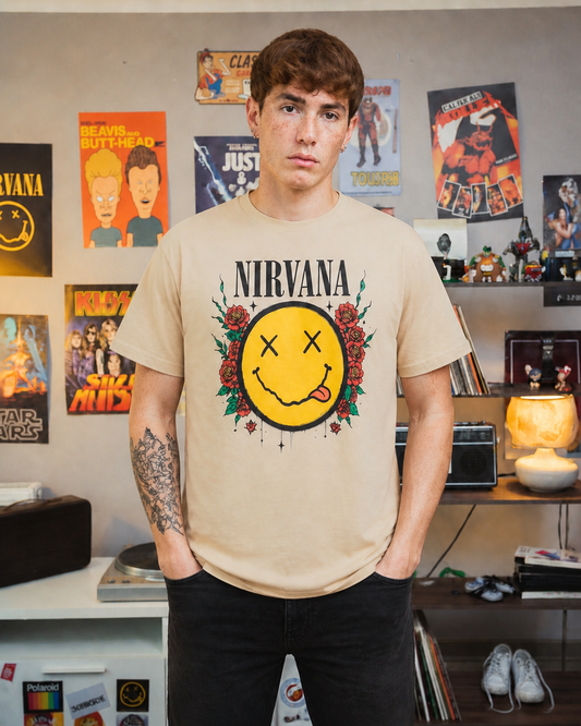 Polera MTV Hombre Nirvana floral