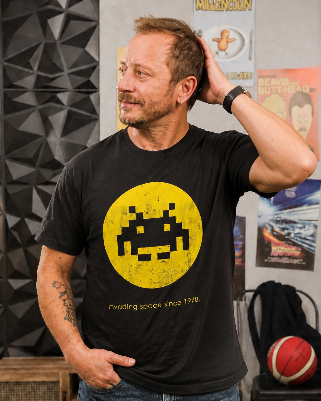 Polera FLIPPER Hombre Space invadets