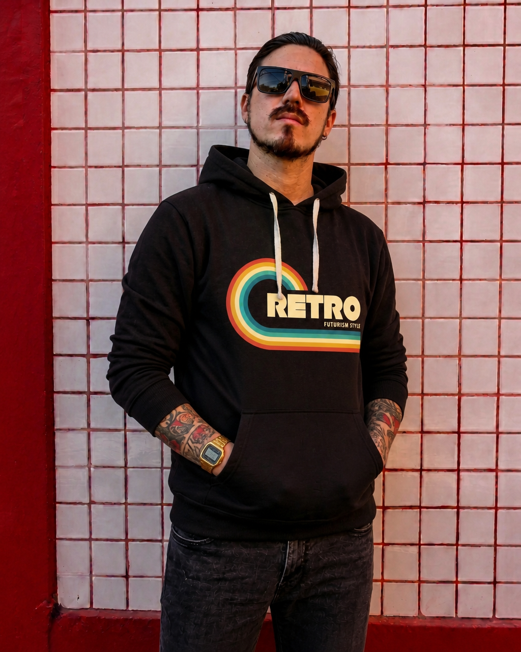 Poleron REWIND Hombre Retro