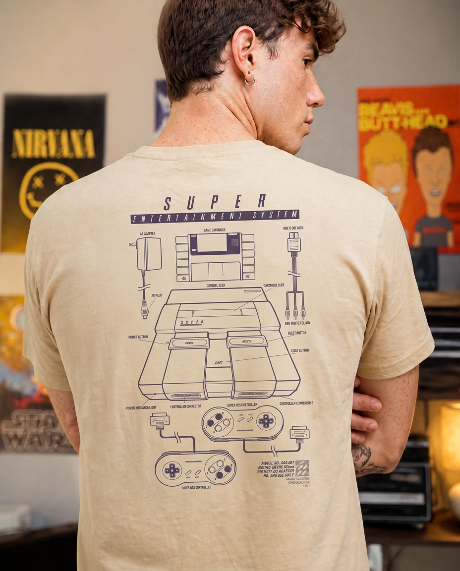 Polera CLUB NINTENDO Hombre Snes