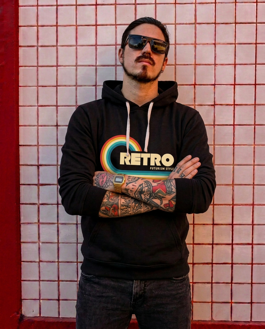 Poleron REWIND Hombre Retro